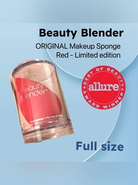 🌟🇺🇸🆕📦NIB BEAUTYBLENDER | FULL | Essential tool ORIGINAL Red Makeup Sponge